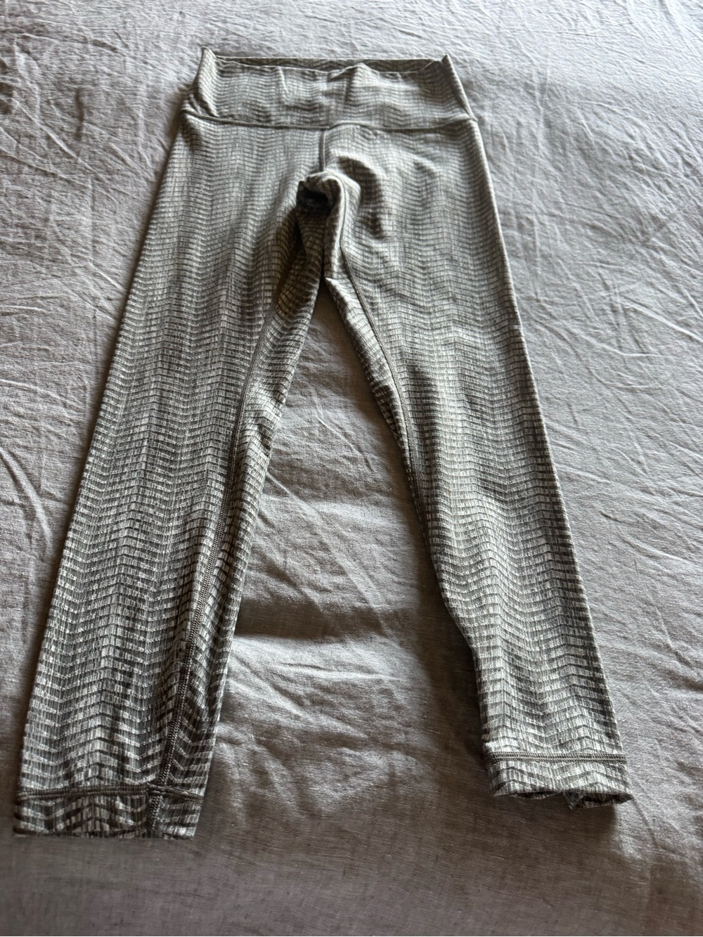 lululemon athletica Gray Patterned High-Waist Leggings